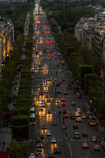 Champs Elysees at night — Stock Photo, Image