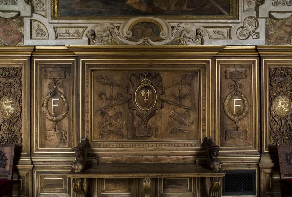 Fragmento de decoração da galeria Francis I, Fontainebleau — Fotografia de Stock
