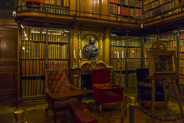 Biblioteca Conde, Castelo de Chantilly — Fotografia de Stock