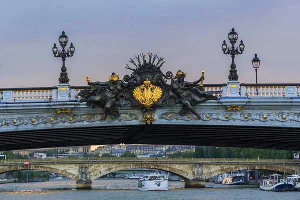 Detail of Alexander III bridge — Stock Photo, Image