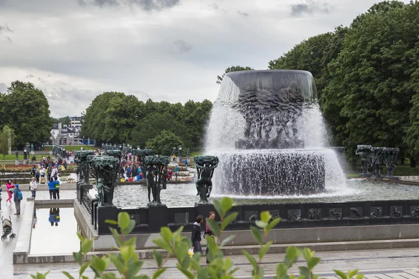 Вигеланд Парк, фонтан — стоковое фото