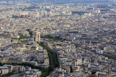 Paris görünümünden yükseklikleri