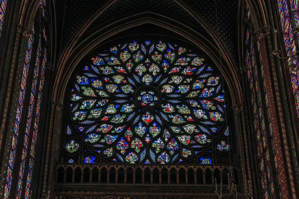 Okno rose kaple Sainte-Chapelle — Stock fotografie