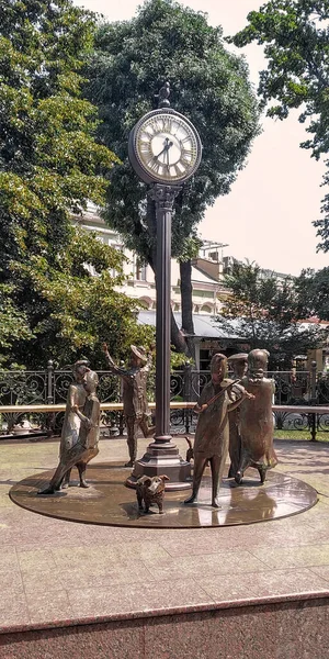 Odessa Ucrania Junio 2019 Este Monumento Humorístico Odessa Time City — Foto de Stock