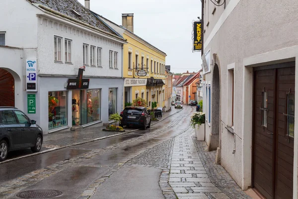 Melk Áustria Maio 2019 Esta Uma Das Ruas Uma Pequena — Fotografia de Stock