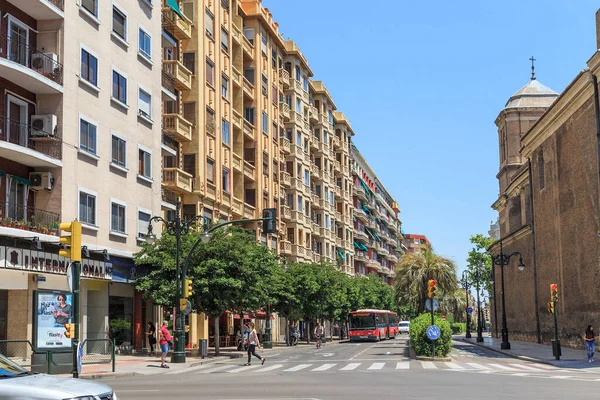 Zaragoza España Mayo 2017 Esta Una Vista Moderna Avenida Del —  Fotos de Stock