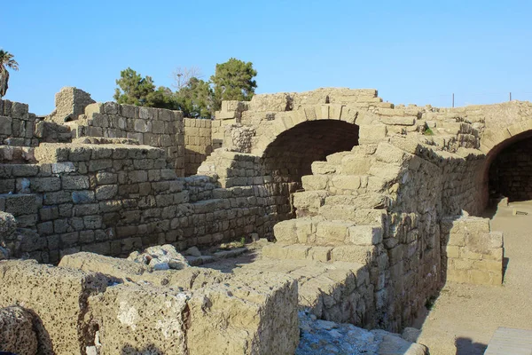 Caesarea Israel Maio 2011 Estas São Ruínas Dos Edifícios Residenciais — Fotografia de Stock