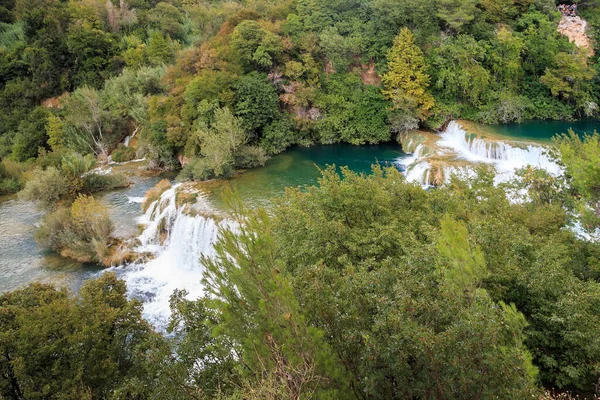 Skradin Croácia Setembro 2016 Esta Vista Cachoeira Skradin Buk Parque — Fotografia de Stock