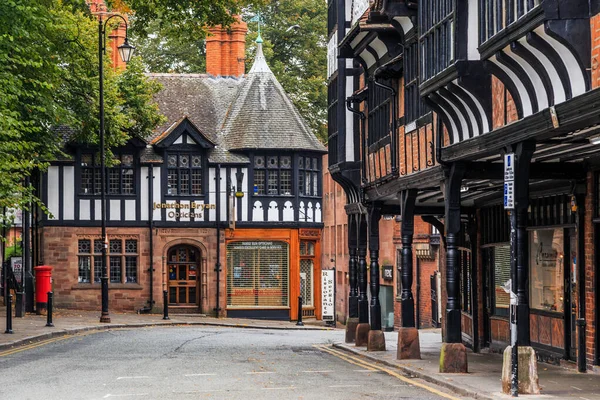 Chester Grat Britain September 2014 Historic Buildings Werburgh Street — Stock Photo, Image