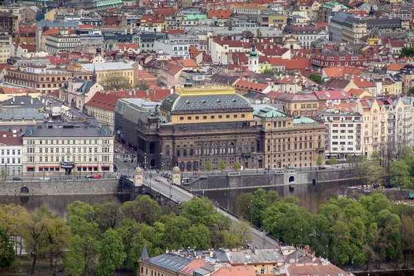 Prague Czech April 2012 Aerial View Historic Building National Theater — Stock Fotó
