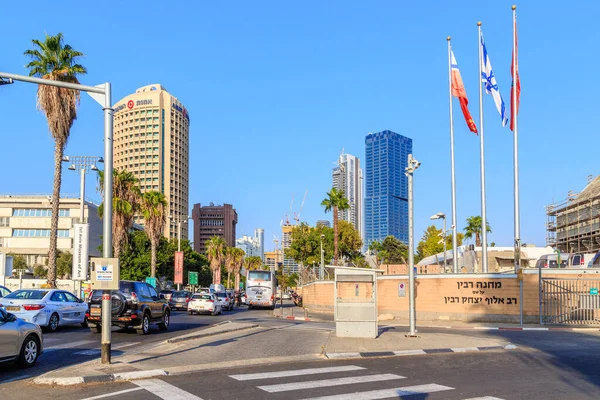 Tel Aviv Israel Setembro 2017 Shaul Hamelech Boulevard Uma Rua — Fotografia de Stock