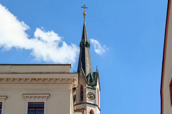 Cesky Krumlov Czech Abril 2012 Este Pináculo Catedral São Vito — Fotografia de Stock