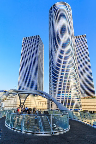 Tel Aviv Israel Szeptember 2017 Azrieli Központ Három Felhőkarcolóból Egy — Stock Fotó