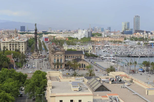 Barcelona Spain May 2017 Air View Ronda Litoral Bankment Old — 스톡 사진