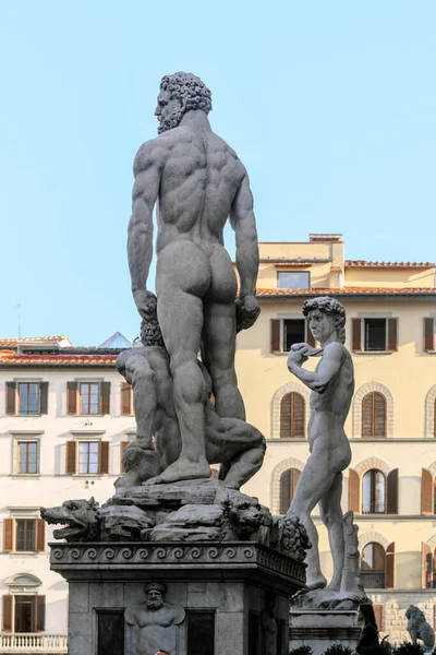 Florence Italie Septembre 2018 Sont Les Statues Renaissance David Hercule — Photo