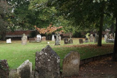 STRATFORD UPON AVON, GREAT BRITAIN - SEPTEMBER 15, 2014: This is the old parish cemetery of the Holy Trinity Church.