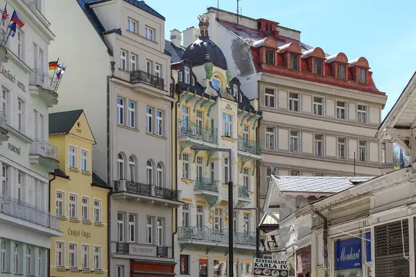 Karlovy Vary Czech April 2012 Typical Historical Urban Development Late — Stock Photo, Image