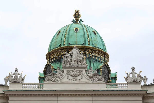 Vienna Austria May 2019 Central Dome Pediment Wing Archangel Michael — Stock Photo, Image