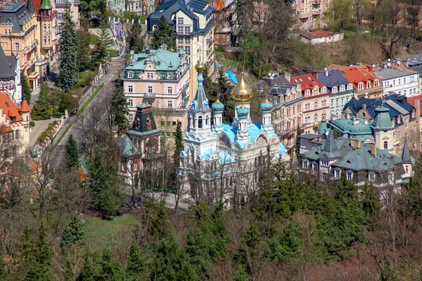 Karlovy Vary Chez April 2012 Detta Antenn Syn Den Ortodoxa — Stockfoto