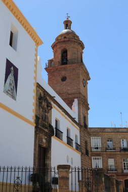 CADIZ, İspanya - 22 Mayıs 2017: Burası Santo Domingo Kilisesi (17. yüzyıl)).