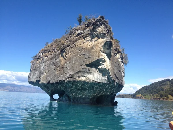 Puerto Marmol Cuevas Carrera Lago Patagonia Chilena — Foto de Stock