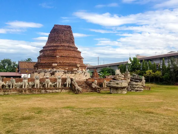 Temples Ayutthaya Style Vie Thaïlande — Photo