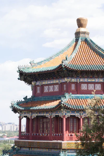 Templo tradicional chino y vista — Foto de Stock