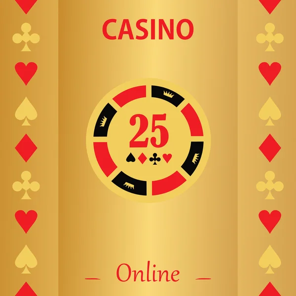 Casino ontwerpelementen vector pictogrammen. Casinospellen. ACE spelen c — Stockvector