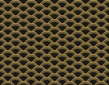 Balık-ölçekler Seamless modeli. Oryantal geleneksel süsleme.