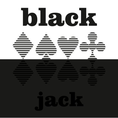 Asino tasarım öğeleri simgeler vektör. Casino Oyunları. CA oynayan as