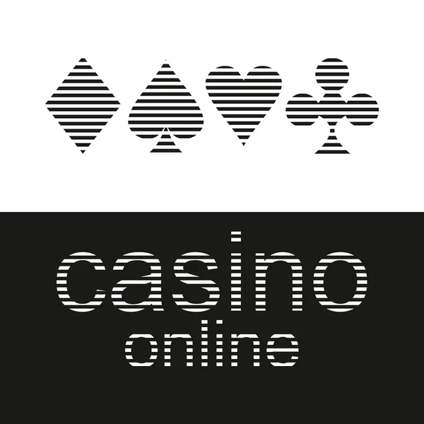 Asino elementos de diseño iconos vectoriales. Casino games.Ace jugando ca — Vector de stock