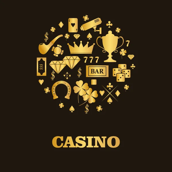 Modèle de carte pour club de poker, casino. Poker ou club de jeu ou casi — Image vectorielle