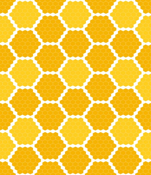 Geometriska mönster med honeycomb. Sömlös platt bakgrund vect — Stock vektor