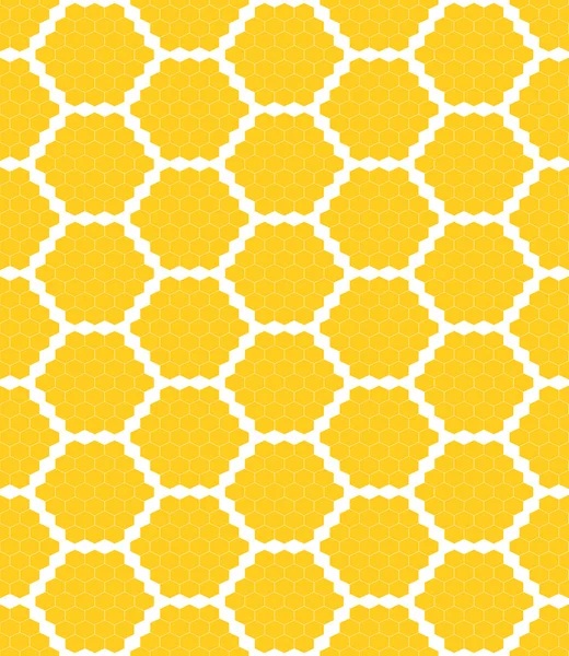 Geometriska mönster med honeycomb. Sömlös platt bakgrund vect — Stock vektor