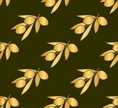 Bir arka plan üzerinde stilize zeytin. Seamless modeli. Doğal gıda.