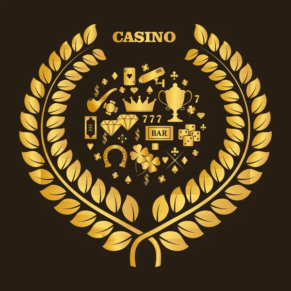Modèle de carte pour club de poker, casino. Poker ou club de jeu ou casi — Image vectorielle