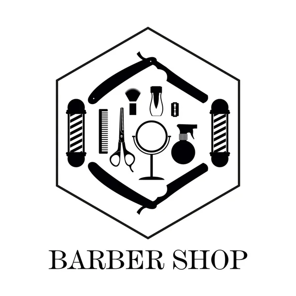 Barbería elementos de diseño — Vector de stock