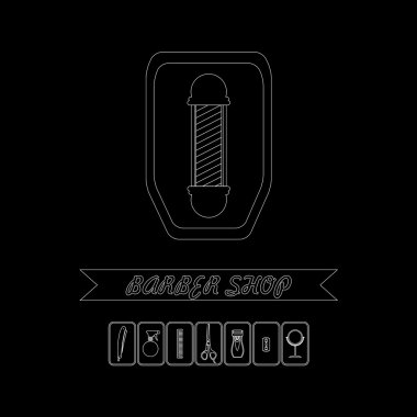 Saç salonu kuaför dükkanı kartvizit tasarım şablonu