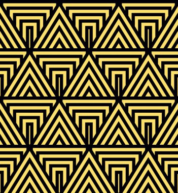 Art Deco sorunsuz duvar kağıdı deseni. Geometrik decorativ