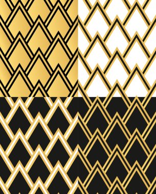 Art Deco duvar kağıdı deseni. Geometrik dekoratif desen