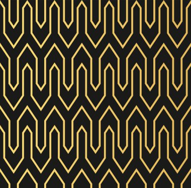 Art Deco sorunsuz duvar kağıdı deseni. Geometrik decorativ