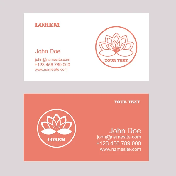 Lotus Logo, Vector Logo Template.Business card . — Vector de stock