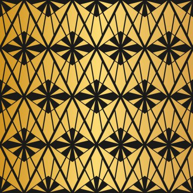 Art Deco sorunsuz duvar kağıdı deseni. Geometrik decorativ