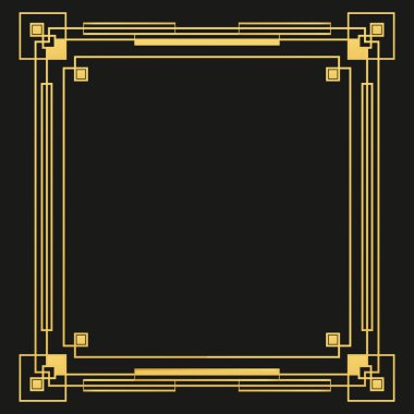 Dekoratif çerçeve, gatsby art deco arka plan
