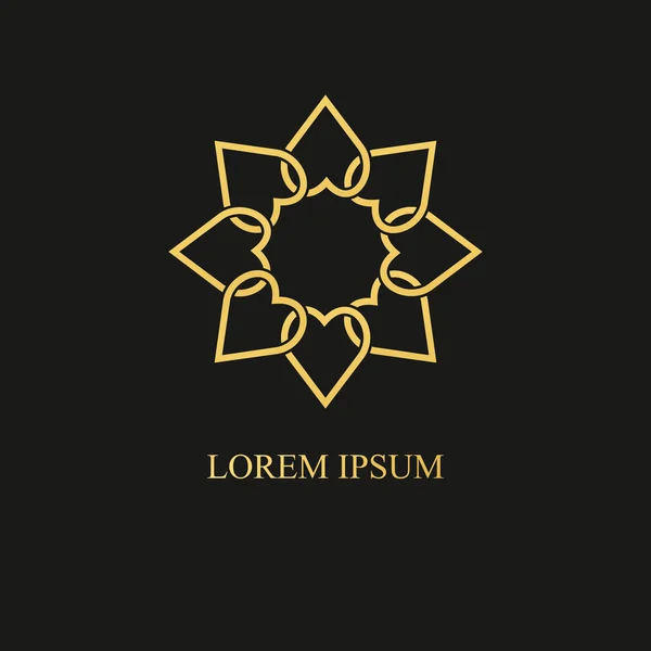 Lotus Flower Logo abstrato salão de beleza Spa — Vetor de Stock