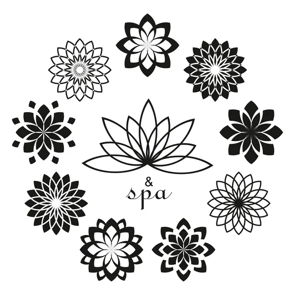 Szablon projektu Lotus spa, joga, opieki zdrowotnej styl loga. Lo — Wektor stockowy