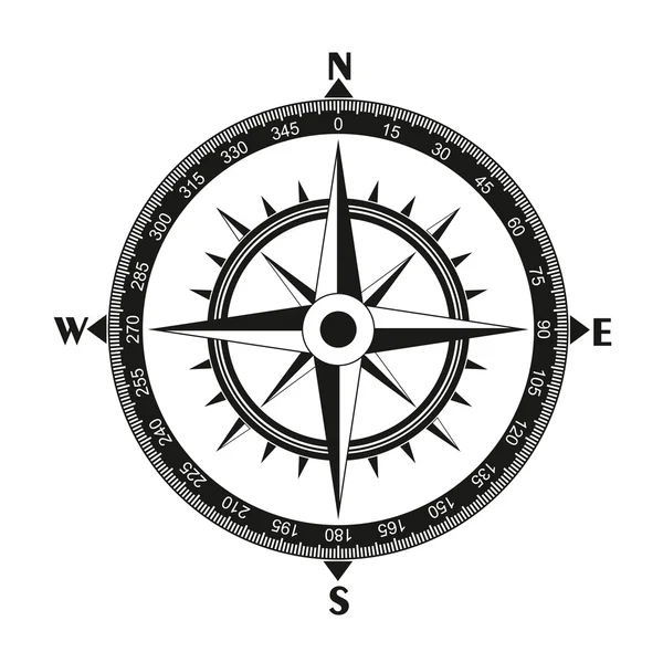 Větrná růžice kompasu Vektoru symbol — Stockový vektor