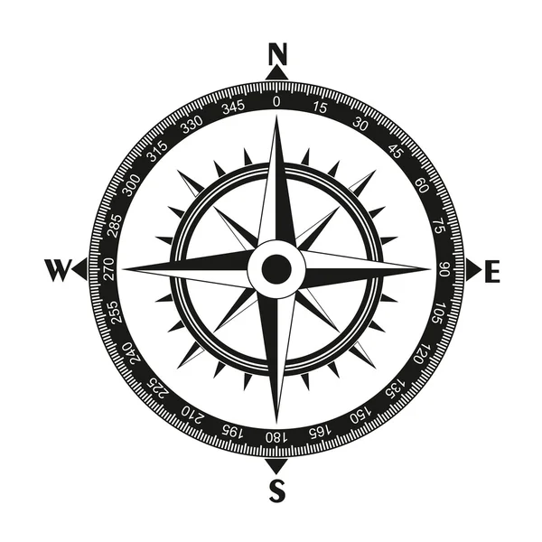 Wind rose compass vector symbol — Stock Vector