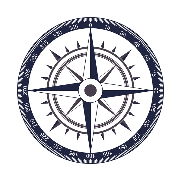 Wind rose compass vector symbol — Stock Vector