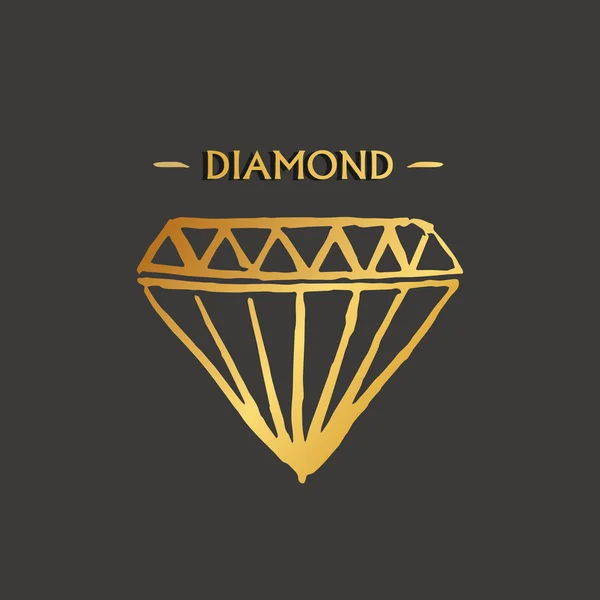 Diamant Logo design.Isoliertes Element — Stockvektor